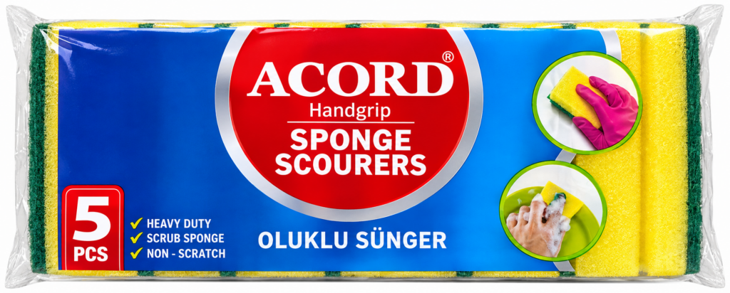 Acord 5 Li Oluklu Sünger