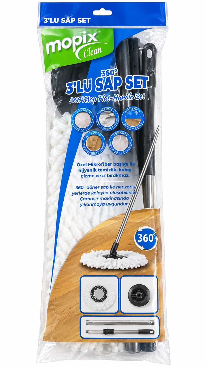 Mopix-360 Twister Set (Shiny Star, Sap+Mop+Palet 3' Lü Set)