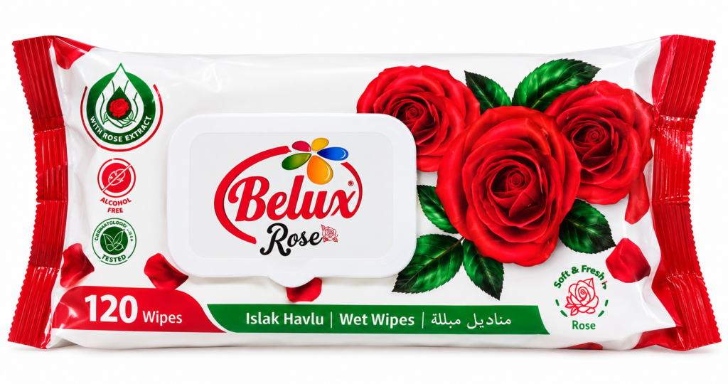 Acord Belux 120'Li Islak Havlu Kapaklı Ros