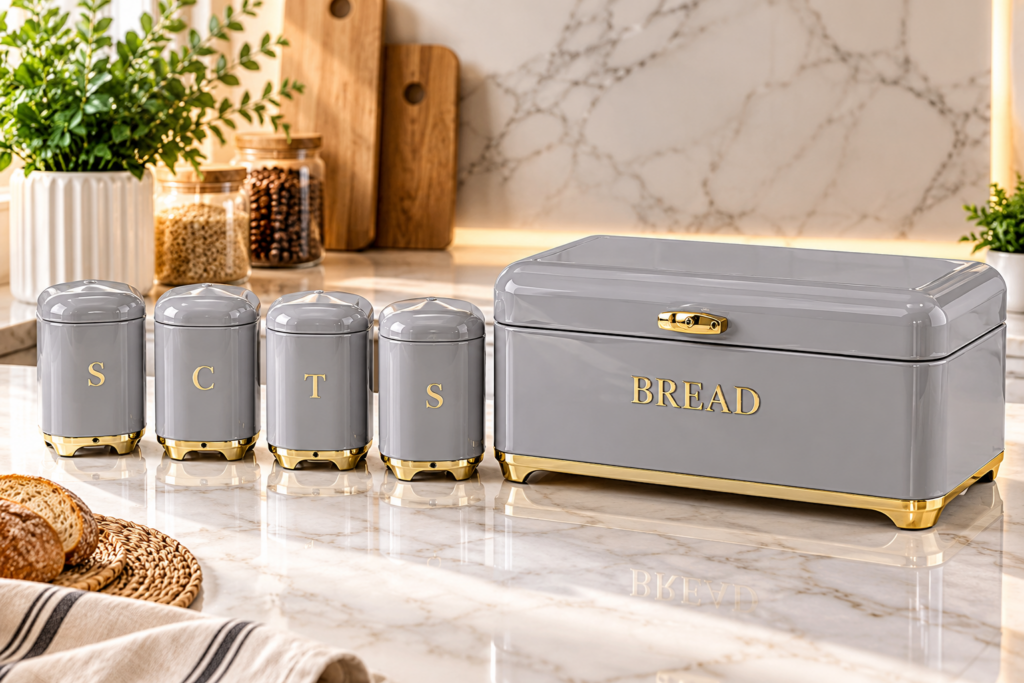 Arow Ester Baharatlık Ve Ekmek Kutusu Set