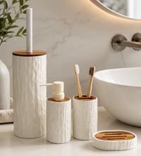 Arow Dora 4 Prç Beyaz Banyo Seti