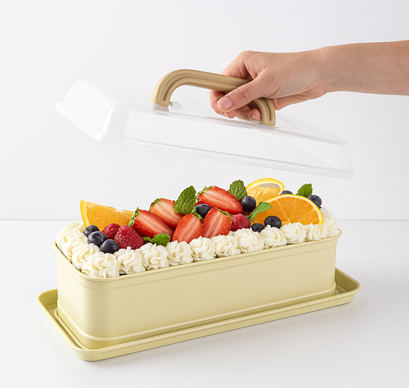 Arow Sweetcase Plastik Kapaklı Kek Kalıbı