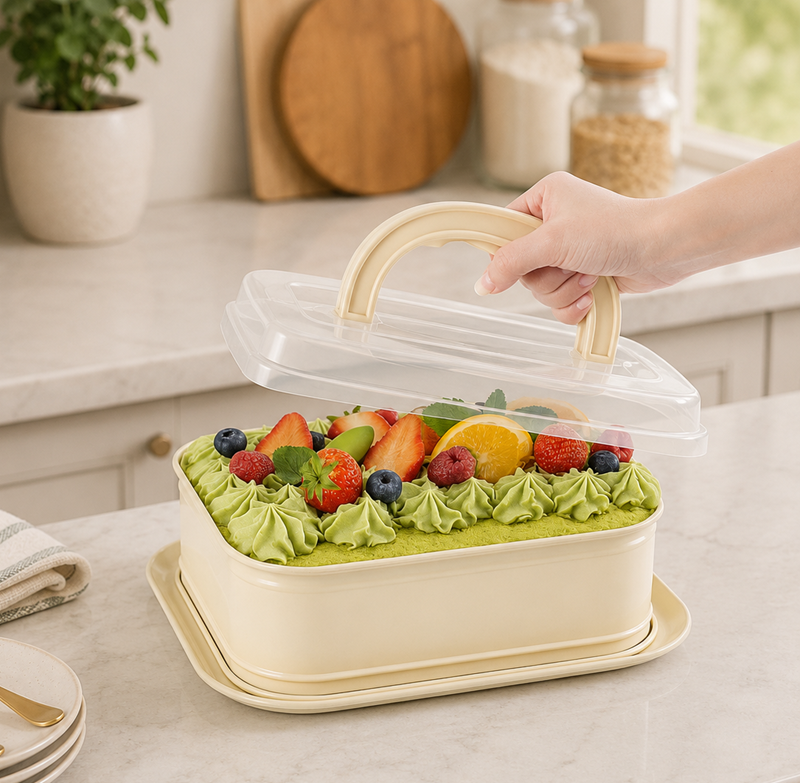 Arow Sweetcase Plastik Kapaklı Kek Kalıbı