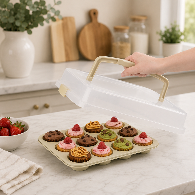 Arow Sweetcase Plastik Kapak Muffin Kalıbı
