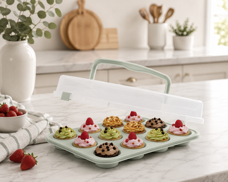 Arow Sweetcase Plastik Kapak Muffin Kalıbı